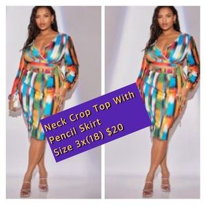 Crop Top with Pencil Skirt